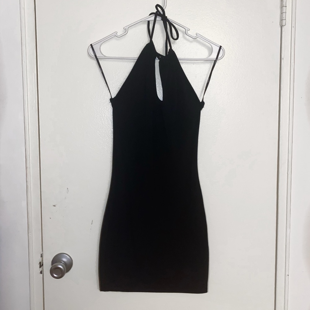 Black tight dress